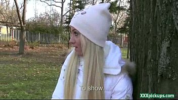 Public Pickups - Slutty blonde Czech babe is paid cash from some crazy public sex 12