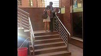 College Boy kissing college girl in LPU