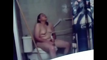 Horny sister masturbates in toilet. Hidden cam