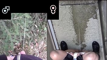 Comparison of outdoor pissing between female and male