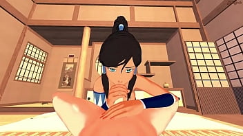 Korra swallows your cum from your POV before she gets fucked.
