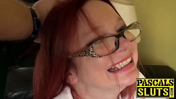 Redhead sub submits into rim job and very hard cock ride