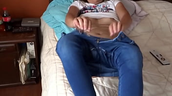 Mother did not resist anymore and masturbated in front of her stepson to make him jerk off