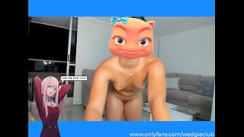 Funny Anime Hentai Girl Uses VR face mask over her sexy body - full vid and more featured in link below