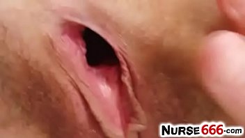 Amanda Vamp a hot nurse showing off her nasty hairy twat